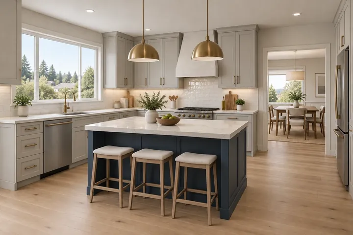 3D concept of a kitchen at the Signature finish level