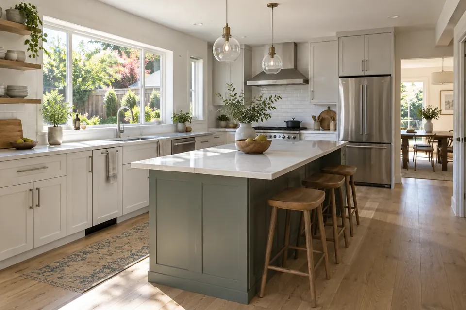 The finished kitchen in a San Jose home