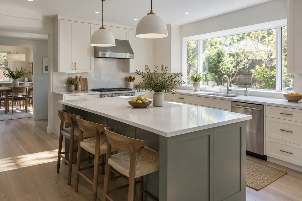 The finished kitchen in a Mountain View home